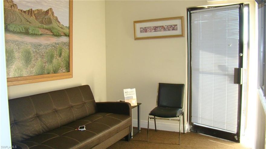 Great Location!! This office space is 525 sqft., perfect for a showroom or office. The unit has a lobby/reception area, a private office space, storage and space for a small kitchen area. Located on the second floor of the building, this unit is next to 2 more units that will become available and could be remodeled in case your clients needs a bigger space. Taxes are not included in rent price.