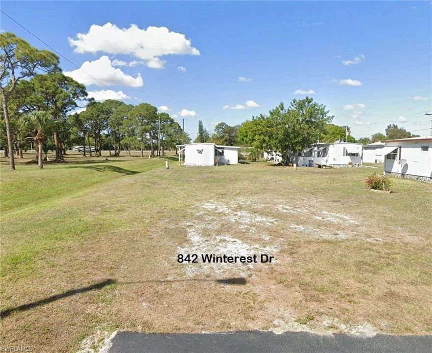 Rare vacant lot in Lazy Days Mobile Village ~~ Priced RIGHT for immediate sale! CLEARED AND READY FOR YOUR NEW HOME. OWN YOUR LAND & Enjoy AFFORDABLE LIVING in the Sunshine State in this well-maintained pet-friendly, people-friendly 55+ Community with shuffleboard, ponds, mature landscaping, and street lights. Low monthly fee $185 includes recreation facilities, and common grounds maintenance. Low-cost RV & boat storage available on-site. Lazy Days Village is perfect as your vacation getaway or for year 'round living. No lot rent to pay. Lazy Days is Resident-owned and offers a full schedule of activities year 'round. Stay as busy as you like or simply relax and enjoy the balmy Florida weather! Lots to do in this area -- shopping, dining, and healthcare are nearby. North Fort Myers Sports Center is just down the street. All this is within 1 hour of 31 public golf courses and 5 sugar sand beaches!