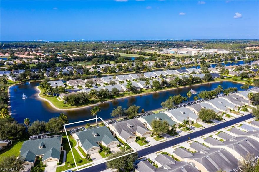 Welcome to Ibis Cove, one of Naples most desired communities in North Naples.This wonderful Villa attached features nearly 1,500 Sq.Ft of living apace, 3 Bedroom, 2 Full Bathrooms, and 2 car garage. Open floor plan, vaulted ceilings, Eat in Kitchen, newer appliances, newer washer and dryer, A/C (2013), new water heater, new roof. Spacious Master Bedroom with vaulted ceilings. Master Bath has dual sinks, large walk-in-shower, new seamless glass door and 2 walk-in closets, diagonal tile in all living areas and newer Pergo wood flooring in all bedrooms . Step out through the sliders and hurricane rated outer sliders from the great room to the overextended screened lanai. Peaceful and vast views of  the lake. Great access to all local amenities, rated A schools.  Ibis Cove is a friendly and  active community with low HOA fees! Recently updated clubhouse with billiard, library, fitness center. Resort style pool and spa, playground, two tennis courts. Several lakes with fountains. Single Family Fee Simple Ownership! Just around the corner of Collier Blvd. its grocery and retail shopping, banks and restaurants, hospital. Easy access to I-75 and only six miles to the Beach!