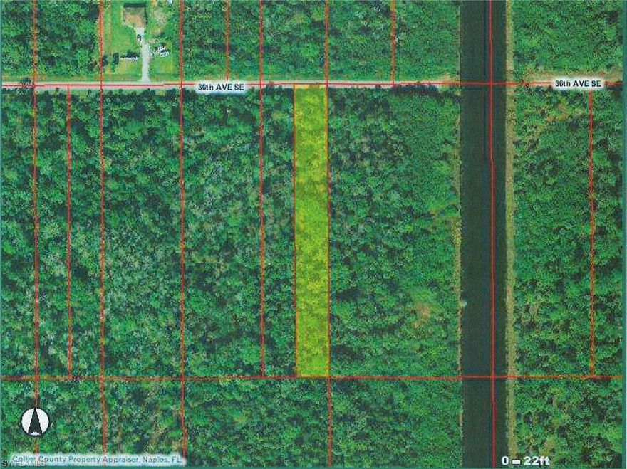 As of List Date, Lowest Priced Lot Located South of Golden Gate Blvd off Everglades Blvd! Build your dream home on this South Facing Lot on 36th Ave SE, towards end of street offering tons of privacy. Excellent Investment Potential due to Location off Everglades Blvd close to proposed ramp to 1-75. There is a Gas Station, Country restaurant, Gym, Dentist, Hardware Store, Pet Shop Supply store and School nearby. Horses, Farm Animals, Fruit Trees, Gardens, 4 Wheelers, and Trucks are all OK- No HOA Fees or Rules and Regulations. There is no DEP Report, Environmental Studies are always recommended.