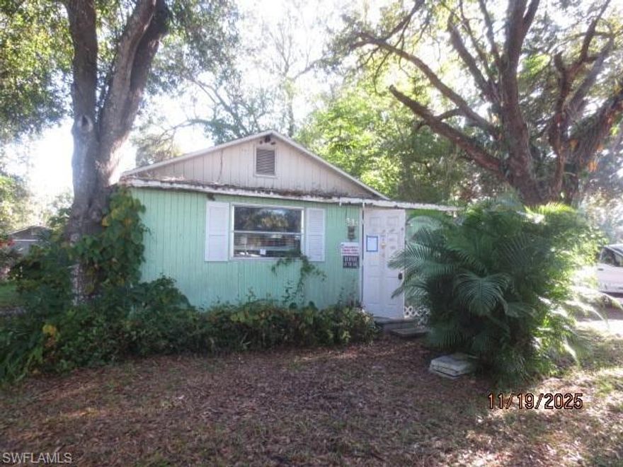 Close to everything and In the heart of Fort Myers, this property awaits your custom remodel!  Older rustic home in need of TLC. From the floors to the ceiling, pick your colors and materials to make this home all yours.
