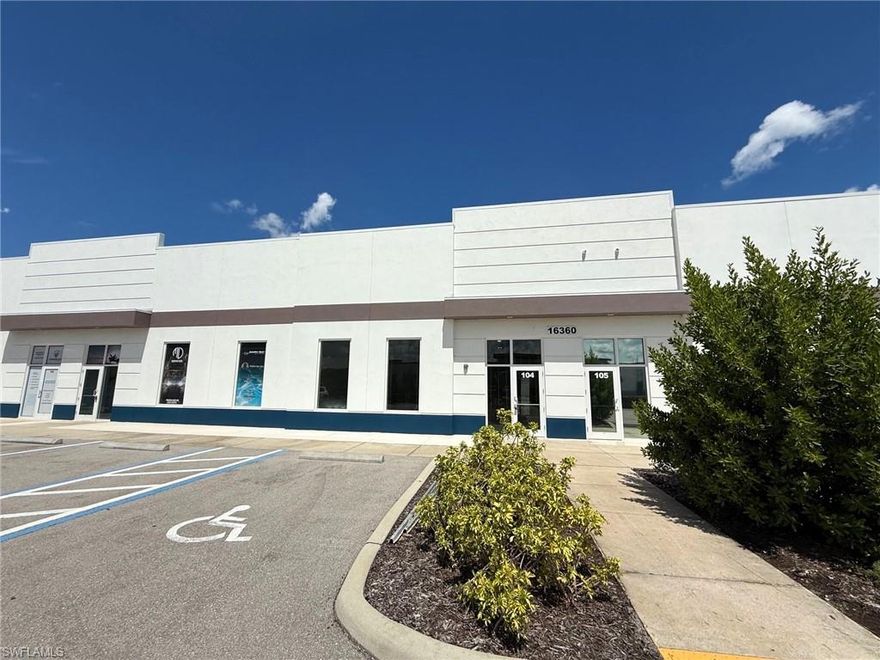 FOR LEASE – 2,765 SF INDUSTRIAL FLEX UNIT READY NOW IN FORT MYERS

Available Now – Class A Flex Space with High-End Features at Innovation at ITEC II

Take advantage of a rare opportunity to lease a 2,765 square foot industrial flex space in one of Fort Myers’ most advanced new developments: Innovation at ITEC II. Located just 1.7 miles east of I-75 off Alico Road, this project is already over 90% leased or sold—and this unit is move-in ready.

Built for functionality and flexibility, this unit is perfect for warehousing, light manufacturing, distribution, showroom use, or business operations. It combines high-end finishes with hurricane-rated durability to meet the demands of modern business.

Unit Features:

Fully air-conditioned space throughout

Electric 14’ x 12’ roll-up door for easy loading and unloading

High volume ceilings, ideal for racking or future mezzanine build-out

Energy-efficient LED lighting

200 amp, 3-phase electrical panel

Fire alarm & suppression system

Polished concrete floors

ADA-compliant bathroom and wide entry access

Modern exterior architecture with premium curb appeal

Location Highlights:

Minutes to I-75, Alico Road, and Southwest Florida International Airport

Surrounded by logistics, tech, and trade businesses

Zoned for industrial/flex use with easy truck access

Whether you're relocating, expanding, or launching a new concept, this 2,765 SF unit offers the space, style, and infrastructure your business needs—without the delays of new construction.