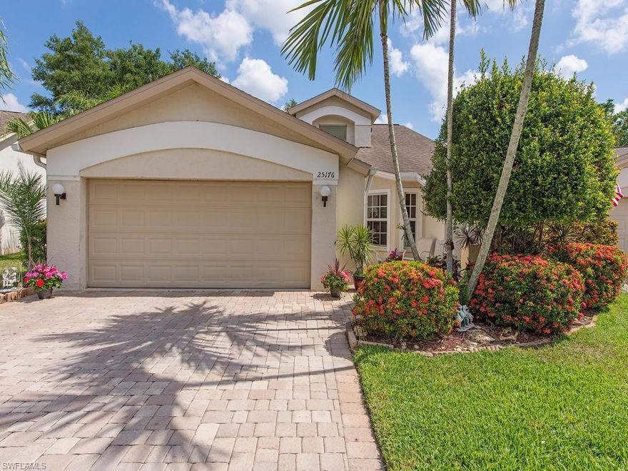 H3189 - Beautiful, well maintained lakefront home in the Greens at Bonita Springs. Oversized pie shaped lot, walking distance to the community pool. AC less than one year old. French door  fridge, quartz counters in the kitchen. Plenty of space in the attached 2 car garage. Fantastic water views from the large lanai. Generator, high vaulted ceilings, and much more! Located in the heart of Bonita Springs - close to Imperial Parkway, Coconut Point Mall, and Bonita Beach.