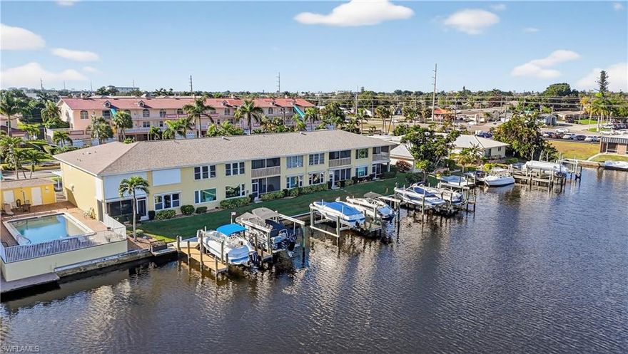 Live the Cape Coral lifestyle in this bright, furnished, and beautifully updated 2-bedroom, 2-bath Gulf-access condo in the heart of SE Cape! Enjoy one of the widest and deepest canals in the area, offering gorgeous water views and a quick 5-minute ride to the river..
Step inside to a light-filled layout featuring an upgraded kitchen, modern baths, and a huge walk-in closet and double sinks in the primary suite. This unit also includes covered parking and comes fully furnished—move right in and start living the Florida dream!
The community has never flooded and has no age restrictions, making it perfect for full-time residents, seasonal living, or a getaway retreat. Plus, you’re just minutes from boating, beaches, fishing, dining, shopping, and all the entertainment Cape Coral is known for. All community boat slips are currently occupied; however, if a slip becomes available in the future, residents have the opportunity to secure one.
Fantastic location, stylish updates, quick water access, and that true Florida fun vibe—this condo checks all the boxes!