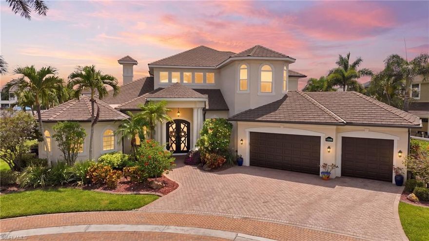 Paradise welcomes you to this direct Gulf access pool home within the prestigious gated community of The Hermitage. With southern rear exposure and a three car garage, this two story property offers a great combination of comfort, space, and waterfront living.

Recent updates: 2023: New Euroshield roof, kitchen upgrades with GE Monogram appliances, Café gas cooktop and new granite countertops. 2025: Replaced all (3) air conditioners, full pool renovation including the pool finish, waterproofing and new tile, new countertops in three bathrooms including new sinks, kitchen backsplash, updated lighting, (4) new toilets, complete interior painting and a new 400-amp main electrical panel into the home.

Additional features include: Impact windows and sliders, 28kW whole-home generator, 500-gallon underground propane tank and (2) tankless water heaters. Transferable flood policy currently at $1,503/year.

For boating, the property includes two composite wrap around docks with lifts rated for 20,000 and 10,000 pounds. Both lifts have platforms to allow access around the vessels or a great place for launching kayaks. Only one block off the river with deep water access. You’re just a short ride to Fort Myers Beach, Sanibel, and Captiva.

Outside, the lanai is set up for entertaining with travertine tile, a summer kitchen, and a heated saltwater pool with vanishing edge, in pool seating, and a spa.

The home features three bedrooms, including two master suites on the lower level with new LVP flooring and custom closets. Window treatments include plantation shutters, electric blinds, and verticals. There is also an upstairs office/den that can easily be used as a fourth bedroom.

Upstairs, there is a large loft/game room with bamboo flooring, a wet bar, guest bedroom with full bath, and access to a balcony with amazing views.

Located just a short walk or golf cart ride to Cape Harbour, you’ll have easy access to restaurants, bars, and live entertainment. This home offers a rare opportunity to enjoy waterfront living in one of Southwest Florida’s most desirable neighborhoods.