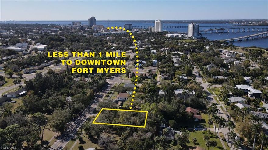 Build Your Dream Home on an Oversized Lot in Historic Downtown Fort Myers.

Discover the perfect oversized lot with northern exposure, nestled in the heart of the historic downtown Fort Myers district. This prime location offers the ideal canvas to create your feature home, combining space, charm, and unbeatable convenience.

Situated just minutes from the vibrant downtown area, you’ll enjoy easy access to an array of attractions, including lively clubs and bars, renowned art museums, theaters, casual and fine dining, and the scenic Caloosahatchee River for boating and fishing. Explore local treasures like the Burroughs Home and Garden or the iconic Edison & Ford Winter Estates.

Beyond the downtown allure, you’ll appreciate proximity to medical centers, shopping destinations such as Edison Mall, and nearby attractions including Fort Myers Beach, North Fort Myers, Cape Coral, and the SWFL International Airport and easy access to I-75.

Nestled in the historical charm of Dean Park, this neighborhood boasts a welcoming old-town atmosphere with a close-knit neighborhood. Looking ahead, the waterfront will be enhanced by the upcoming riverfront towers, featuring a boardwalk that seamlessly connects to downtown—perfect for walking, biking, or taking the free trolley. From art and music nights to the local library and top-tier theater, Dean Park offers an unmatched blend of history, culture, and community.

This lot provides ample space for a large backyard where you can relax and enjoy your privacy while staying connected to all the excitement Fort Myers has to offer. Make this your forever home in a neighborhood that truly captures the essence of historic Florida living.