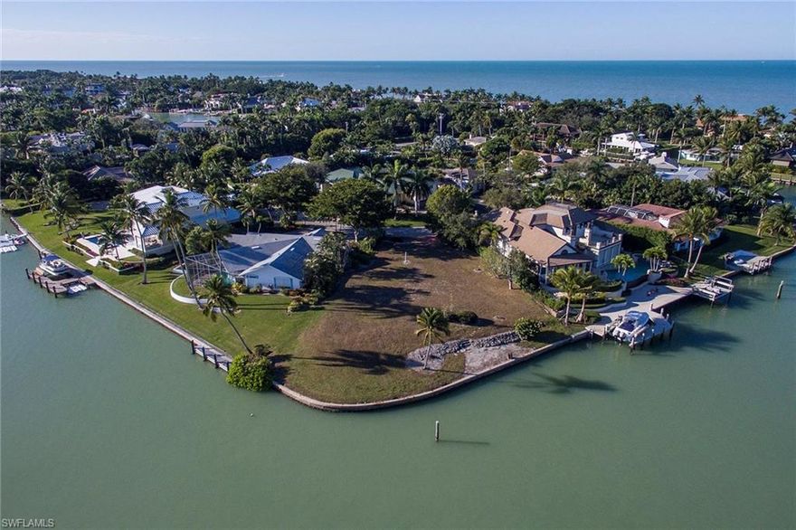 Extraordinary wide water views from this .45-acre site with 162 feet of water frontage on Doubloon Bay. Private deeded beach access across the street. Associate Port Royal Beach Club Membership eligibility.