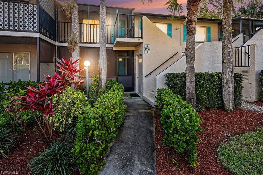 Welcome to Winterpark, one of Naples most sought-after communities just minutes from downtown and the pristine Gulf beaches. This beautifully updated 2-bedroom, 2-bath 1st floor condo offers a perfect blend of modern style and effortless Florida living.     Step inside to an open, light-filled layout designed for both comfort and entertaining. Darkwood accents & cabinetry in the kitchen and breakfast bar, custom tile work and exquisite finishes throughout.   Enjoy your morning coffee or unwind in the evening on the spacious lanai, a perfect private retreat with a relaxing, tropical feel.   Winterpark is known for its resort-style amenities, including one of the largest pools in Naples, newly updated pickleball and tennis courts, and a vibrant, active social atmosphere. Surrounded by lush green spaces and charming scenery, the community captures the essence of classic Florida living.   Ideally located just minutes from 5th Avenue South, Olde Naples, shopping, dining, and the beach, this property is perfect as a full-time residence, seasonal getaway, or investment opportunity.   Come experience it for yourself—this one won’t last.