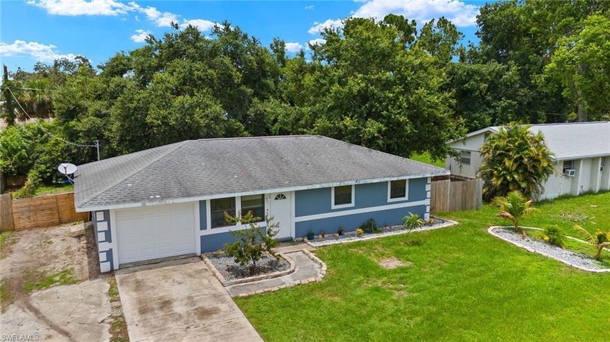 No HOA! Move-in ready 3 Bedroom, 1 Bathroom Single Family Home with large fenced in yard for pets and family to play. Home has a 1 Car garage and plenty of additional space for parking vehicles, boats, or RV. Updates include LVP flooring throughout, fresh interior paint, stainless steel appliances, and custom accent tv wall. Boaters dream as this home is less than half a mile away from the Davis Boat Ramp! Close to shopping, restaurants, I-75, Rt 41, Downtown Ft Myers, and much more. Ideal for small family or investment. Schedule your tour today. CASH ONLY.