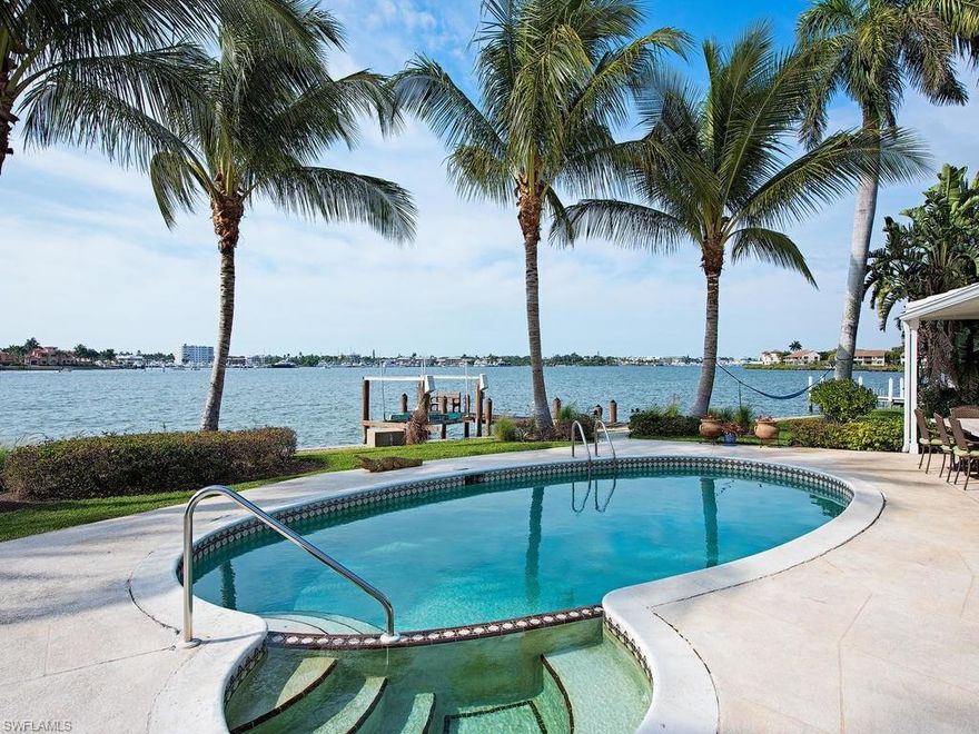 A fabulous opportunity to build on this lot with one of the best views in Naples....PERIOD!!!
157' of water frontage with panoramic wide westerly views on Naples Bay. Relax and enjoy the amazing sunsets and the city lights in the evening. Truly a boater’s paradise, and only minutes to 5th Avenue South, historic Old Naples and the white sugar sand beaches.