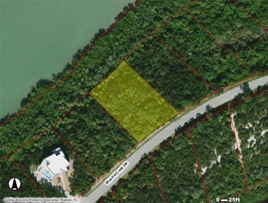 Large Lot with Great View looking West toward Marco & the Key Marco's Marina.