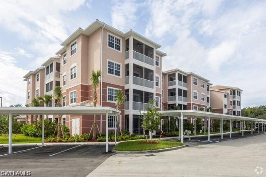Luxurious Condo with 10 ft high ceilings, 8ft high door ways, European-style kitchen with quartz countertops, tile throughout & luxury vinyl plank flooring in the bedrooms (all included, no upgrades). All appliances included (GE). PRIME location just minutes to Bunchee-, Fort Myers- or Sanibel Beach & walkable to shops & restaurants. Gated entrance, hurricane impact windows & street lights over your covered parking affords you all the privacy & security you need (built to the newest codes + 1 year wall to wall warranty).