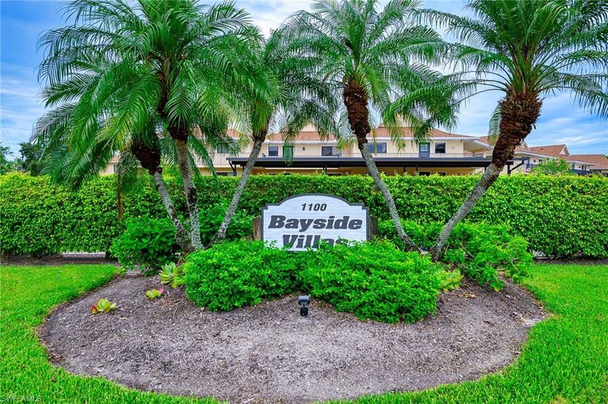 Available starting  May with a minimum 60 day rental. Off season rate is $3,000 per month and seasonal rate is $6,500 per month. A discount is available for rentals of 6 months or longer. Taxes are additional unless the lease is for 6 months or longer.

Escape to Naples and enjoy this beautifully maintained condo in the heart of Olde Naples. This is the second time the property has been offered as a  rental and it is available immediately, including during season.
This 2 bedroom, 2 bathroom condo is located in Bayside Villas, a charming low rise community just off the docks of Naples Bay. The unit is on the first floor with only a few steps at the entry.

Inside, the condo features a washer and dryer, updated walk in showers in both bathrooms, a queen bed in the primary bedroom, and a full size bed in the guest bedroom. The property sits on higher ground and has never experienced flooding.

The location is hard to beat. You are within walking distance to Naples Bay, the beach, 5th Avenue South, 3rd Street South, and Tin City. Restaurants, art galleries, boutique shopping, and waterfront cruises are all just minutes away.

Bayside Villas offers a relaxing setting with tropical landscaping, a heated pool, poolside cabana, grilling areas, and covered parking conveniently located near the unit.
If you are looking for a comfortable and convenient place to enjoy Naples this season, this condo checks all the boxes. Let me know if you would like more information or to confirm availability.