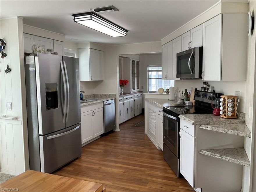 Rarely available, Super nice two bedroom two bath in the finest manufactured home park in Southwest Florida! Available for seasonal rental with a minimum of four months. Yes this winter is open!  18 hole golf course, potluck dinner on Sundays, cards, tennis, bocce, shuffleboard, billiards, excellent exercise room, putting green Olympic size pool huge spa excellent restaurant/ bar, you’ll love this place!  24/7 activities!  Includes golf cart use.  Pay for play golf.