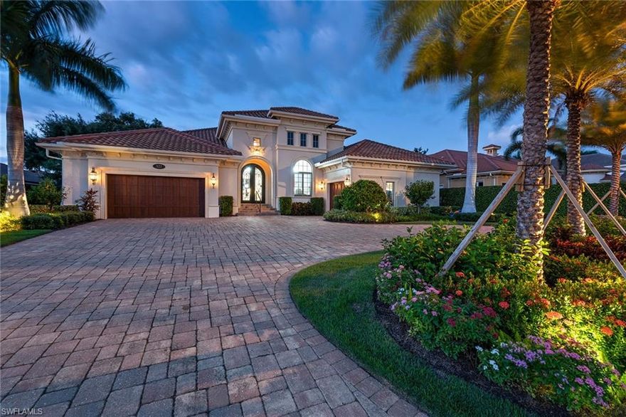 This Stock Signature Home is ideally located within a short distance to the beach. This home is filled with quality detail including volume, coffered ceilings, gas cooktop, and walk-in pantry. The outdoor space is a highlight of this home, offering a private open lanai space adorned with a kitchen, gas-heated pool, enjoyable sitting area, and a gas fire pit for the cool winter nights. Custom finished garages with built-in storage, water softener, and mosquito system, are just a few of the extras. Peace of mind is also offered with the security system, and impact windows and doors. Park Shore also offers private beach access for residents, providing pavilions for outdoor eating, restrooms, showers, and parking.