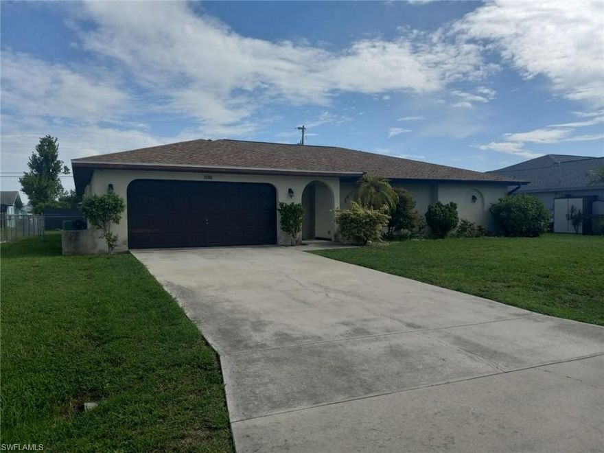 Beautiful pool home with a fenced in backyard and southern exposure!....Newer stainless appliances and open floorplan....Screened in lanai....Newer hurricane shutters, roof, water heater and A/C....Easy access to shopping and Fort Myers....Must see to appreciate.