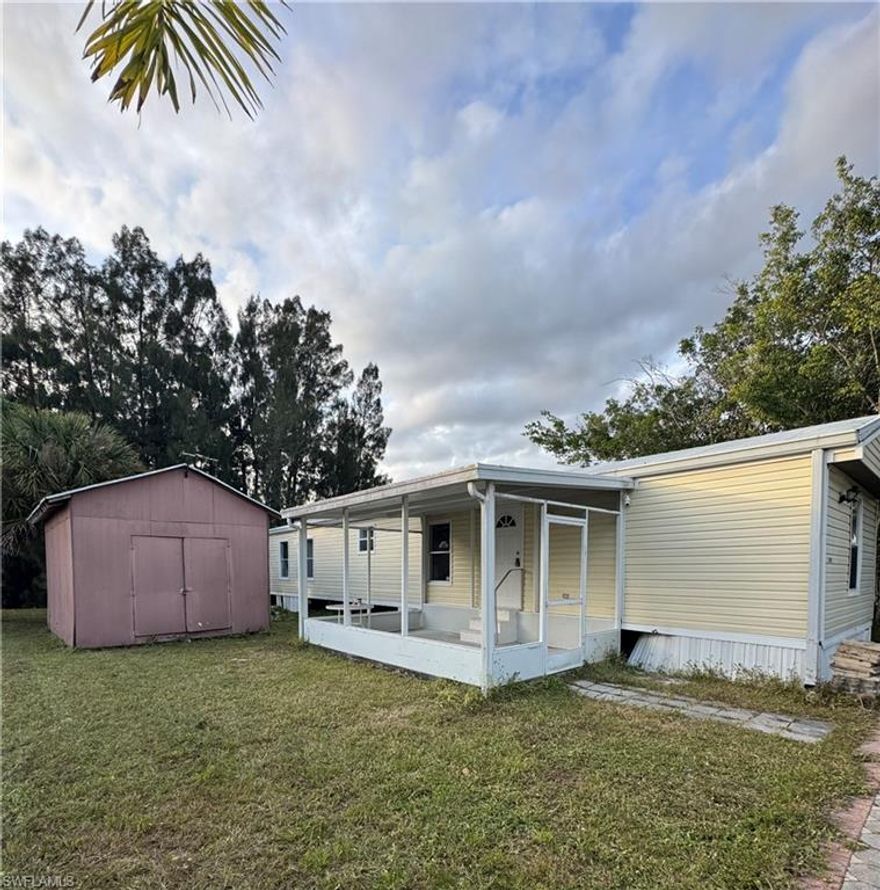 COMPLETELY RENOVATED CREEKSIDE RETREAT: MODERN LIVING WITH NO HOA!
Experience the perfect blend of modern luxury and serene "Old Florida" charm in the heart of Historic Downtown Bonita Springs. This 3-bedroom, 2-bathroom home has been completely redone from top to bottom and sits on a beautiful, private lot overlooking the peaceful Leitner Creek.

TURN-KEY & FULLY RENOVATED:
Step inside to a bright, modern interior where every detail has been thoughtfully updated. This home is truly move-in ready with a long list of brand-new features:

Modern Flooring: New waterproof grey laminate flooring throughout for style and durability.

Fresh Aesthetics: New interior and exterior paint and updated light fixtures.

Chef’s Kitchen: All-new white cabinetry, stunning butcher block countertops, and new stainless steel appliances.

Designer Bathrooms: Both bathrooms feature new tile showers in beautiful modern white, new vanities, and new toilets.

Peace of Mind: A brand-new AC system ensures year-round comfort.

WATERFRONT LIVING & PRIVATE LAND:
Enjoy the ultimate Florida backyard experience. This property sits directly on Leitner Creek, a lively waterway full of ducks and small fish—perfect for morning coffee by the water.

Private Land & No HOA: This is a mobile home on its own private lot, meaning no HOA fees and no restrictive rules.

Extra Space: Includes an outdoor building perfect for a workshop, hobby room, or additional storage.

Over-sized Lot: Plenty of room for outdoor living, gardening, or parking your toys.

WALKABLE DOWNTOWN LOCATION:
You are in the center of Bonita's exciting revitalization!

Walkable: Stroll to the new restaurants, vibrant nightlife, and the historic Shangri-La Springs.

Beach Access: Just minutes from the white sandy shores of the Gulf.

Connectivity: Only 5 minutes to I-75 and North Naples, and just 15 minutes to Southwest Florida International Airport (RSW).

Priced to sell and offering a lifestyle of freedom and tranquility, this creekside gem wont last long, schedule your showing today.