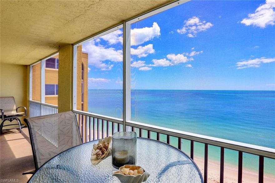 THE BEST VALUE ON THE BEACH. Perfectly positioned just one floor below the penthouse, this exceptional beachfront condo offers panoramic Gulf sunsets and outstanding income potential, with short-term rentals already booked throughout the 2026 season. A rare opportunity for both lifestyle buyers and investors, including seller financing availability.

This turnkey (includes all furniture, decor, pots, plates, utensils and tv's) fully renovated 7th-floor residence delivers breathtaking, end-to-end Gulf of Mexico views from an expansive, full-width lanai centered within the building. The unit sustained no damage and no insurance claims from Hurricanes Ian, Helene, or Milton.

Interior upgrades include Miami-Dade impact-rated windows and sliders, a 2020 HVAC system, and recent 2024 improvements featuring luxury vinyl plank flooring, stainless steel kitchen appliances, washer and dryer, and a new hot water heater. One covered, deeded parking space is included.

Casa Bonita II has been fully restored and modernized, meeting all current Florida building codes and recently passing the state-mandated 50-year structural and electrical inspections. Community enhancements include a new roof, fresh exterior paint, renovated amenities room, storage lockers, two elevators, and a newly renovated heated pool with updated decking and patios. The association is one of the most financially sound on Hickory Island, with fully funded reserves and full compliance with Florida’s 2025 condominium reserve requirements.

Ideally located near premier shopping, dining, medical facilities, banks, and everyday conveniences, and just 30 minutes from Southwest Florida International Airport.

Schedule your private showing today and secure an exceptional beachfront property offering unmatched value, income potential, and peace of mind.