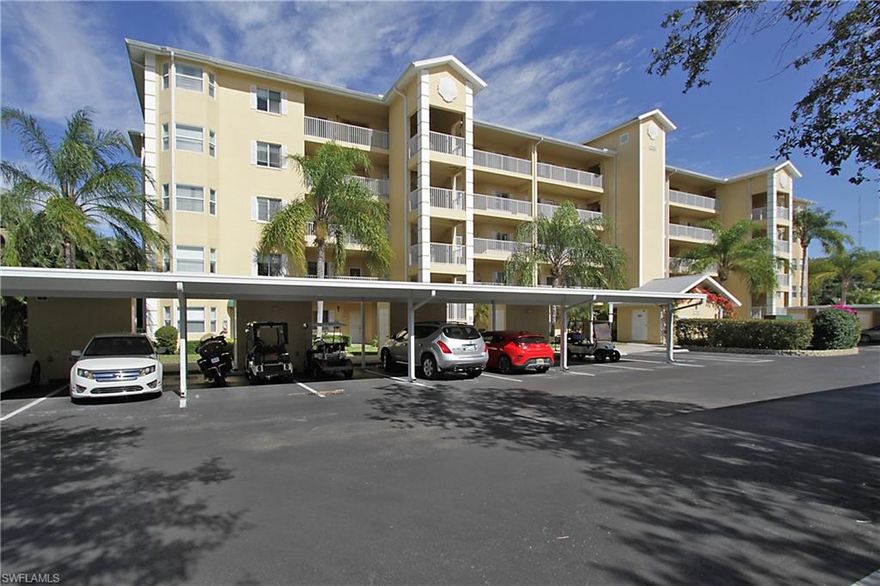 2 Bedrooms and a den with 2 full baths. Third floor view overlooking the golf course and lake.  Come make this your piece of your paradise. Decorate to your taste. Low association fees with WiFi and cable included. Hurricane shutters on the screen lanai. This is a very friendly condo association with a patio for their regular social events. Breckenridge offers resort style amenities such as bundled golf, 5 swimming pools, a very active tennis club with 8 Har Tru tennis courts, pickle ball, bocce and a clubhouse with much daily activity. The Breckenridge has a reputation of being friendly and very socially active. Estero is in the heart of Southwest Florida with quick access to Naples and Ft Myers. Breckenridge is perfectly situated 15 minutes from the airport, close to the beaches, 3 huge malls and more restaurants than you can visit in a year.