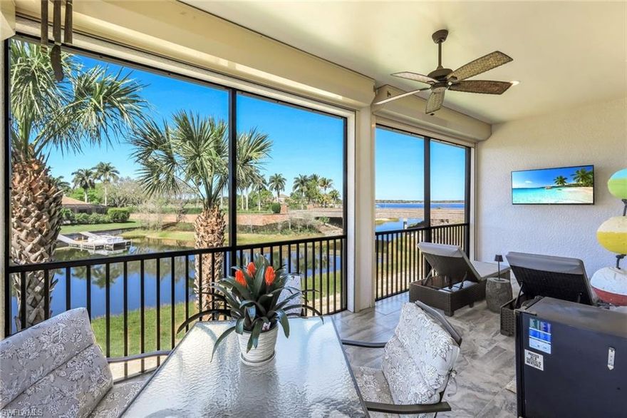 Stylish finishes, western sunsets, and a flexible floor plan come together in this beautifully updated coach home in The Quarry. Offering 3 bedrooms plus a den (or optional 4th bedroom), 2.5 baths, and just under 2,300 square feet of living space, this residence combines thoughtful upgrades with a bright, open layout in one of Naples’ most sought-after lakefront communities. The kitchen is both functional and visually appealing, featuring upgraded white cabinetry, quartz countertops with counter-height seating, a glass tile backsplash, stainless steel appliances, and LED recessed lighting. It flows seamlessly into the main living area, where design details such as shiplap accent walls, crown molding, and natural light create a warm and inviting atmosphere. Wood-look tile flooring extends throughout the main living areas and primary suite, complemented by plantation shutters and a recently painted interior for a clean, cohesive look. The den offers exceptional versatility with a built-in Murphy bed with a queen-size mattress, making it ideal for guests, a home office, or multi-purpose space.
There is wainscoting along the staircase adding architectural character, while the primary suite is enhanced by custom closet systems and a well-designed layout focused on comfort and functionality. Outdoor living is equally appealing, with a tiled lanai and electric metal hurricane shutter for added convenience and peace of mind. Additional features include a new HVAC system (2025), new garbage disposal, and a well-organized garage with wall cabinetry, shelving, and overhead storage.
Residents of The Quarry enjoy access to over 500 acres of navigable lakes, ideal for boating, kayaking, paddleboarding, jet skiing, and fishing. The Beach Club offers a resort-style pool, lap pool, spa, tennis, pickleball, bocce, dining, a tiki bar, a modern fitness center, and a full calendar of social activities. Optional golf membership is available at The Quarry Golf Lodge, featuring a Hurdzan-Fry designed 18-hole course.
This move-in-ready home offers a blend of updated interiors, flexible living space, and access to a vibrant Naples, Florida lifestyle—ideal for a full-time residence or seasonal retreat.