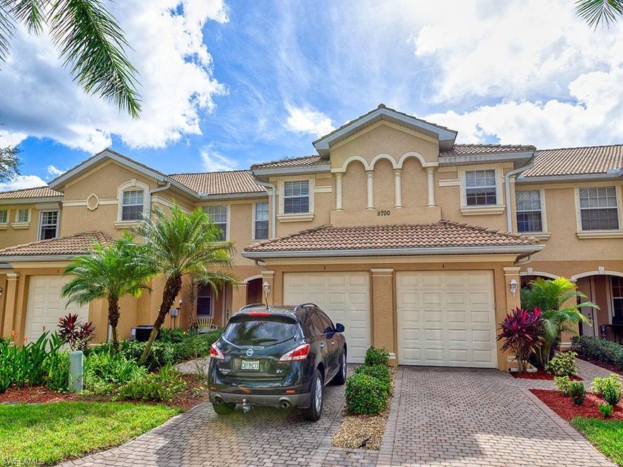 E-Z-2-C!!  Heatherstone is  located on Estero Parkway within a short drive of FGCU, Miromar Outlets, Gulf Coast Town Center, Coconut Point Mall, Hertz Arena, Miromar Outlets, Estero Community Center, RSW Intl. Airport, local white sand beaches and much more. This 3 bedroom 2.5 bath townhouse offers high ceilings, plantation shutters, ceramic tiled and carpeted floors, eat-in kitchen with wood cabinets and Corian countertop and arched pass through to dining area, powder room and a large master bedroom with a walk-in closet.  The master bath includes dual sinks and a separate soaking tub and shower. There's a screened in lanai and an attached garage.  Residents have complete access to all the Rookery Pointe amenities like the resort style heated pool with lap lanes, a beautiful 5000 sq. ft. clubhouse with media room and meeting room, 24 hour fitness center, 2 lighted tennis courts, skating rink, BBQ area,  playground, basketball, and pickle ball courts, inline skating rink, and more! All lawn care and security of living in a gated community make this home maintenance free living!  FHA and VA will approve this home. Ready for quick occupancy. Call now to schedule a private showing!