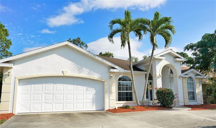 Large 4 bedroom plus den, 2 1/2 bath single family home with pool. Private fenced in backyard. The kitchen has granite countertops, the main areas in the house are diagonal tiled, 2 bedrooms have vinyl flooring, the other 2 carpet, tray ceiling in master bedroom. The roof is older but just got inspected and is in great shape. Ac is 2015. Community fees are only $234 per quarter! Crown Pointe offers a clubhouse, community pool, fitness room, fishing pier, tennis and pickle ball courts. Only 4 miles from Naples beautiful beaches and the famous 5th Ave S with great variety of restaurants and shopping.