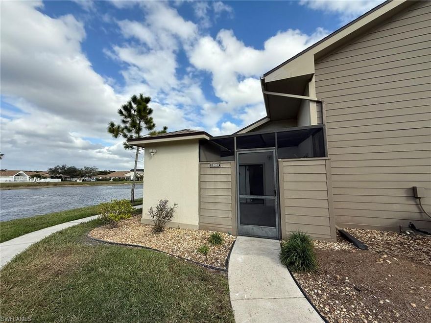 AVAILABLE NOW! Welcome to this well-maintained townhouse rental located in the desirable Cypress Lake Estate Condominium Association. This inviting residence features fresh interior paint, updated bathrooms, and durable laminate flooring throughout, offering a clean, modern feel with easy maintenance.  The thoughtful layout includes one bedroom and full bath on the main level and one bedroom and full bath upstairs, ideal for privacy or flexible living arrangements. A versatile loft area provides the perfect space for a play area, home office, or desk/workstation.  Enjoy indoor-outdoor living with a private courtyard patio featuring two sets of sliding glass doors, a convenient storage unit located in the patio, and a beautiful lake view providing a peaceful backdrop. The functional floor plan offers comfortable living and dining spaces, and the refreshed finishes make this home truly move-in ready. Ideally located near shopping, dining, schools, major roadways, and area beaches. Schedule your private showing today!