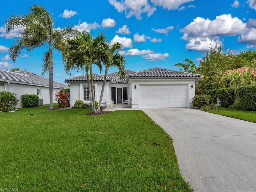 This beautifully maintained lakefront home in The Colony showcases stunning water views, a spacious open layout, and a private setting that perfectly captures the Florida lifestyle. Inside, the home offers a bright and airy floor plan designed for both comfort and entertaining. The main living areas flow seamlessly, large windows with plantation shutters and sliding glass doors help frame picturesque lake views and fill the space with natural light. The kitchen opens to the living and dining areas, making it ideal for hosting gatherings or enjoying quiet evenings at home. The split-bedroom layout provides privacy, with a serene primary suite overlooking the water and additional bedrooms perfect for guests or a home office. The outdoor space offers plenty of room to relax or customize to your liking. Located in the desirable community of The Colony, residents enjoy a peaceful, well-maintained neighborhood with convenient access to shopping, dining, golf courses, and the beautiful Gulf beaches. Just minutes from I-75 and the airport, this home offers both tranquility and accessibility.

This is the perfect opportunity to enjoy lakefront living in one of Fort Myers’ most sought-after locations.