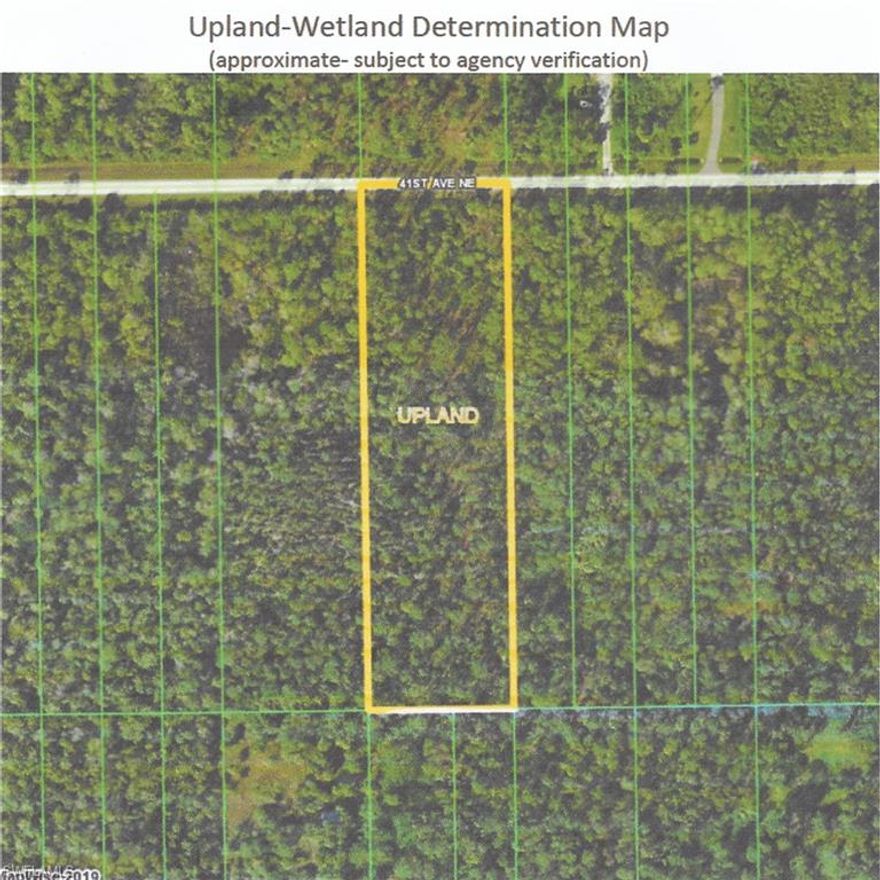 RARE FIND - 100% UPLAND / 0% WETLAND / No Protected Species / Per 03/20/2020 FIELD INSPECTION AND DATA REPORT - paved road - neighbors across the street - growing residential area, ONLY 3 miles to CORKSCREW MIDDLE SCHOOL, PALMETTO RIDGE HIGH SCHOOL, SHOPPING, Publix, Fire and EMS.