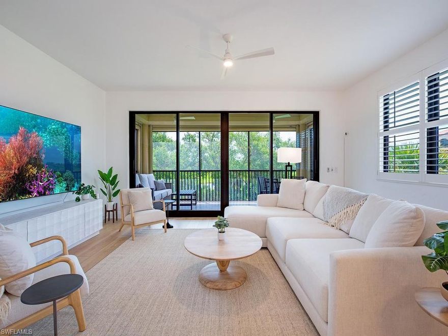 Nestled in the heart of Pelican Bay ,Calais is a charming community surrounded by beautiful landscape in a peaceful low-density setting and golf course views. This move-in-ready condo boast a series of elegant renovations, featuring a modern kitchen, tastefully updated bedrooms, closets, bathrooms and two flex-Den’s were brought together by premium luxury vinyl plank flooring and new lanai tile. For your peace of mind, electric roll-down shutters , impact-resistant sliders, windows and  entry door were recently installed. This residence offers ideal balance of tranquility and accessibility. 
Calais community amenities include recently renovated Clubhouse, social area, fitness area and kitchen to enjoy seasonal gatherings. Large, heated pool, hot tub , two gas grills and a covered patio area. Ideally located to the north boardwalk and tram station to two private beaches and restaurants for Pelican Bay Residents. Beach chairs and umbrella will be set up for you. Pelican Bay Community center offers state-of-the-are Fitness Center, Spa, three active tennis centers and new pickleball courts.  Minutes away is Artis-Naples , home of the Naples Philharmonic and Baker Museum. Shopping and Dining at Waterside Shops and Mercato Plaza are minutes away also.