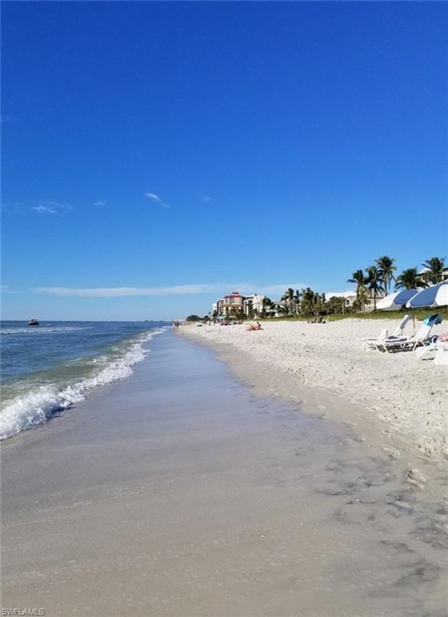 Coastal comfort abounds in this 3 bedroom 2 bath condo overlooking the beautiful white sands directly on the Gulf. Listen as the lapping waves of aquamarine waters beckon you to come, relax and enjoy what Vanderbilt Beach has to offer. Perched on the northern corner of the top floor Offering 2-week rentals mid-April thru Mid-November, this condo has it all including a BEACH CABANA and GARAGE space just for you. A spacious great room with gulf views, comfortable furnishings with a coastal flair, newly renovated kitchen, updated master bedroom furnishings with king bed, master bath with walk in shower, tile throughout the main living areas and carpet at your feet in the bedrooms make it easy to care for during your stay. Add to that beach towels and beach gear, extra linens and many convenience essentials stocked for your use. Start your vacation off with a bang! Two-week rentals with Sunday arrivals and Saturday departures. Come visit once and you will want to return again and again!