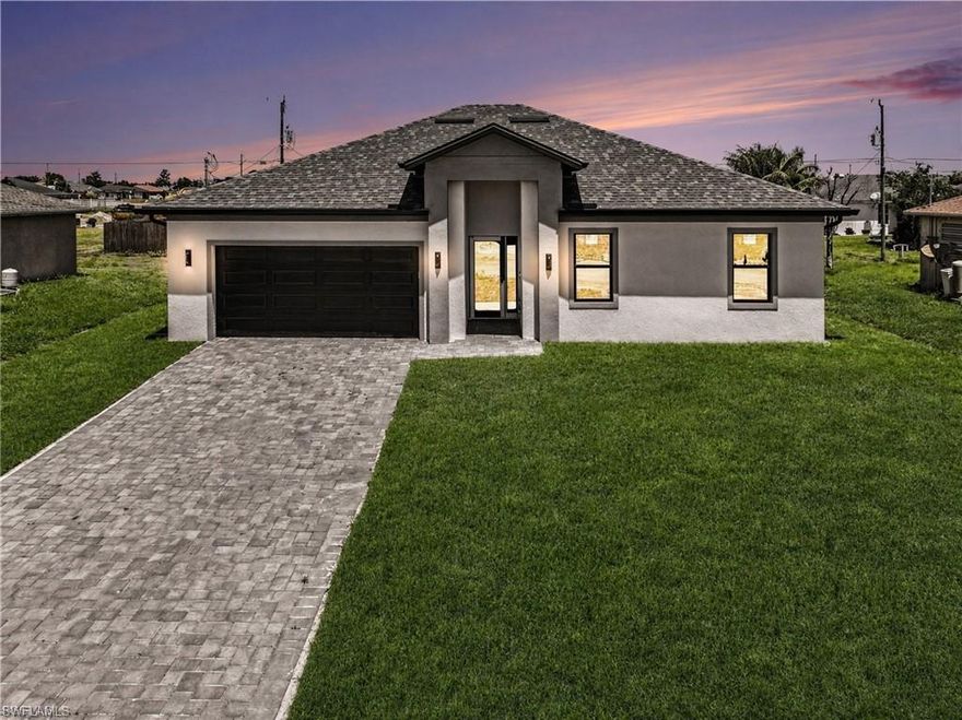 This brand-new construction offers 1,727 square feet of beautifully designed living space featuring 3 spacious bedrooms plus a versatile den. With 2 full bathrooms and a convenient half bath, mornings will be smooth for the whole family. The open floor plan seamlessly connects the kitchen, dining, and living areas — perfect for entertaining or relaxing together.  The kitchen shines with stainless steel appliances, a stylish breakfast bar, and an open dining area that invites conversation and comfort. The master suite is truly a retreat, boasting dual sinks, a walk-in shower, and a walk-in closet for ample storage. Guests will appreciate the bathroom’s dual sinks and tub/shower combo.  A spacious laundry room adds extra convenience, while the attached 2-car garage comes equipped with an automatic door opener. Located in a fantastic neighborhood close to shopping and top-rated schools, this home combines style, function, and location perfectly. Don’t miss out on making it yours!