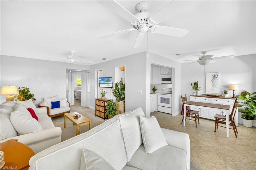 Canal views, coastal breezes, and an island getaway that’s move-in ready… this is Sanibel Island living made easy! At Tennisplace, you’ll enjoy some of the island’s best conveniences: quick on & off island access, short walks to bayside beaches, and easy proximity to restaurants, shops, and miles of bike paths. Wake up to wide canal views as dolphins & manatees glide past, spend your mornings shelling, your afternoons boating, and your evenings watching the sunset from the beach or dining at your favorite restaurant. This top-floor, end-unit condo was fully redone between 2023 and 2024 with every detail thoughtfully updated. The remodel includes all new plumbing and electrical, drywall and paint, flooring, HVAC, water heater, impact-rated windows and doors, and modern finishes throughout. The redesigned kitchen features custom cabinetry, quartz countertops, and new appliances. Offered Turnkey, with just a few select exceptions, this condo is ready to enjoy from day one. Life at Tennisplace is all about options. Relax by the pool, play a game of tennis or pickleball, launch a kayak or paddleboard, or head to the deeded beach access. For boaters, direct gulf access awaits, complete with power and water at each slip. Recent community improvements include new roofs, freshly painted buildings, and a brand-new dock system. With investor friendly vacation rental options and no assessments to worry about, this turnkey retreat makes Sanibel living effortless. The updates are complete, the lifestyle is waiting, and all that’s missing is you. Come claim your corner of paradise!