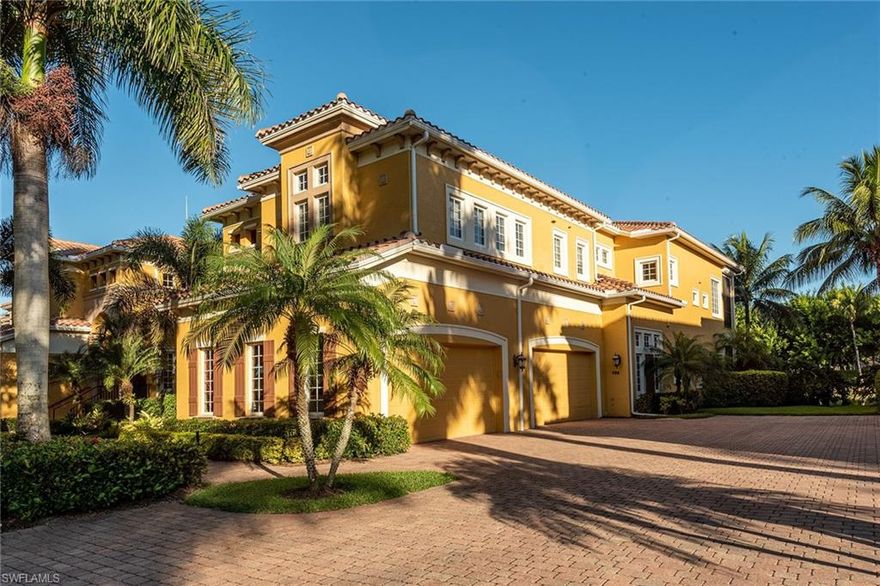 Presenting this beautifully appointed first-floor coach home located in Montebello at Miromar Lakes. This luxurious, designer-decorated home is being offered turnkey. Come experience the attention to detail that this home offers. This spacious open plan layout with elegant tray ceilings is bright with light and boasts a tranquil lakeside view from the lanai. This beautiful home has a large spacious master suite, a guest en-suite and a den\third bedroom. The spacious gourmet kitchen has granite countertops, a walk-in pantry and an island plumbed for a prep sink. The master bath boasts an oversized shower, separate soaking tub and dual vanities. This home is equipped with electric hurricane shutters and impact-resistant windows. Miromar Lakes Beach & Golf Club features a 700-acre lake and 3 miles of white sandy beaches where residents can relax and enjoy a five-star resort lifestyle. Conveniently located and only 10 minutes to the Southwest Florida International Airport.