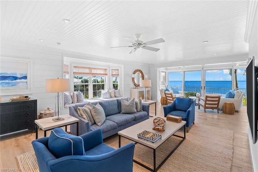 This thoughtfully renovated beachside villa at The Cloisters captures a relaxed yet refined coastal lifestyle, where timeless design and everyday ease come together near the sand. Wide-plank white oak floors, custom tongue-and-groove ceilings, and a soft whitewashed palette create an airy, serene atmosphere that feels sophisticated and welcoming. Sunlight fills the residence throughout the day, with views of the beach from every window, an ever-present reminder of the coastal setting and a backdrop for morning coffee, afternoon breezes and sunset evenings. The interior flows effortlessly, lending itself equally well to quiet mornings by the water and relaxed gatherings with family and friends. The villa offers the convenience of a private elevator, in-unit washer and dryer, a one-car garage, and ample additional storage. Recent updates include new electrical systems, water heaters and air-conditioning, blending timeless coastal design with modern comfort just moments from the beach.