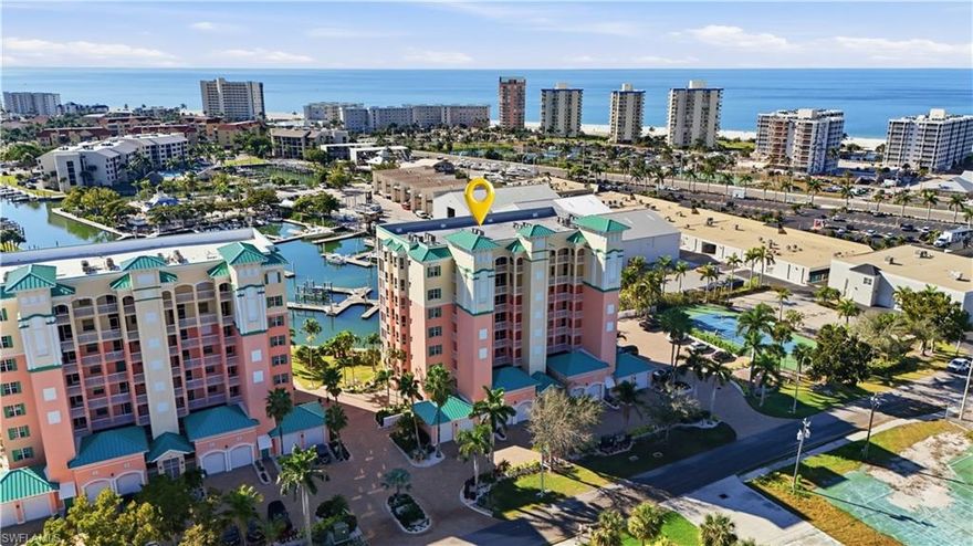 Welcome to your dream retreat at the Palm Harbor Club, a premier gated community on the quiet south end of Fort Myers Beach. This spectacular south-facing, 5th-floor condo offers 1394 square feet of ultimate Florida living. Conveniently located just steps to the Gulf of America and just down the street to Santini Plaza for all your shopping and dining desires. This condo is a prime opportunity for year-round living, a seasonal getaway, or a high-potential investor rental, with high demand for vacation properties in this area. Enjoy captivating views of the pool, Marina and Gulf access canal, and gorgeous sunset skies from your spacious screened lanai. Start your day with breakfast and coffee as the Florida sun rises. Feel like you're on a permanent vacation with a lovely community pool, large sun deck facing the marina, a spa, tennis courts, and a gazebo.  This 2-bedroom, 2-bathroom unit features an open floor plan, and a desirable split bedroom layout for maximum privacy. The large en-suite master bedroom includes two walk-in closets, and a private guest suite is ideal for visitors. The unit includes a separate laundry room, extra outside storage, an assigned covered parking space in a secure, gated garage, and key-coded building entry, offering both comfort and peace of mind.
Built in 2000, the Palm Harbor Club is a well-maintained, 9 foot ceiling and a secure building. We can provide full details on the milestone inspection status, SIRS funding plan, and master insurance policy to "pre-package the risk story" and provide transparency to potential buyers in today's market.
Experience the best of Fort Myers Beach living. This property is priced competitively in a buyer's market, offering excellent value for a discerning buyer. Schedule a private tour today to discover your future coastal paradise!