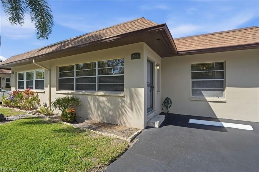 Welcome to New Approach, a wonderful pet-friendly 55+ community tucked away off Winkler Rd in South Fort Myers, just minutes from Fort Myers Beach and Sanibel.
This furnished 2 bedroom, 2 bathroom first-floor condo offers convenient single-level living with no units above you. Inside you’ll find tile flooring throughout and a newer A/C, along with an open floor plan and split bedroom layout that provides both comfort and privacy. The kitchen features white cabinets with granite countertops, along with a pass-through window to the dining area, making it easy to entertain and stay connected with guests. Large windows allow for plenty of natural light, creating a bright and welcoming space. This property is ready for you to make it your own.
Residents enjoy a wide range of community amenities, including a 42,500 gallon heated pool, lighted shuffleboard and bocce courts, and a spacious patio area featuring a tiki bar, weather-resistant TV, fire pit, and BBQ grill. There is even a pond for fishing, offering a peaceful place to relax and enjoy the Florida lifestyle.
The clubhouse offers a full kitchen, gathering space for meetings and games, exercise equipment, televisions with a DVD player for movies, a billiard table, library, darts, and a well-equipped tool shop. The community is very active during the winter and spring seasons with social and recreational activities, while remaining quiet and peaceful during the summer and fall months.
Located in a prime South Fort Myers location, you’ll be just minutes from shopping, dining, golf courses, tennis, pickleball, Downtown Fort Myers entertainment, spring training baseball, hospitals, Interstate 75, Southwest Florida International Airport, and Page Field.
If you’re looking for an active yet relaxed Southwest Florida lifestyle in a great location, this condo is a must see.