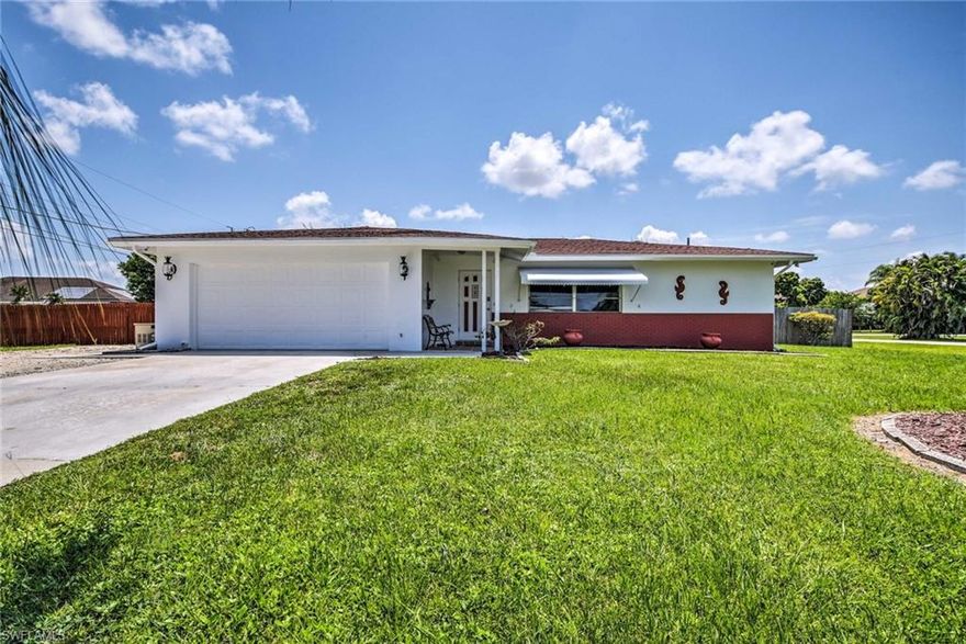 THIS HOME IS RENTED SEASONALLY WITH MANY BOOKINGS. SORRY FOR THE INCONVENIENCE. 
Huge Corner Lot. Beautifully Turn Key Furnished. Fantastic Rental Income. Sleeps 11.Stays rented practically all year long. Both Baths and Kitchen completely remodeled in 2017. New A/C 2019. Boaters may join (when memberships are available) to enjoy access to the Community Boat ramp with Gulf Access. Lovely outside Private area with Pool, and Tiki Bar with built in refrigerator and Gas Grill   Also TV.  Walking distance to Beach.  Collier County School District and Fenced Yard for your Fur Babies!