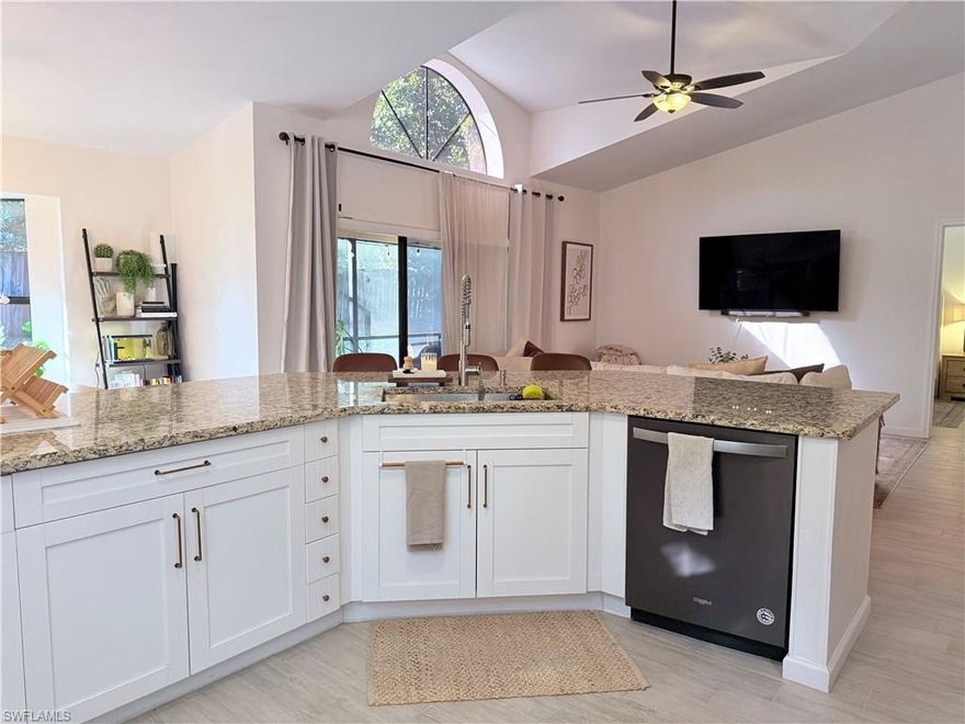 Welcome to this beautifully maintained single-family residence located in the highly desirable Brookshire – Villas Five community of Fort Myers. The heart of the home features a spacious eat-in kitchen with updated finishes and abundant cabinet space, ideal for both everyday living and entertaining. All three bedrooms are generously sized and include walk-in closets, with the primary suite offering dual walk-in closets for exceptional storage. The primary bathroom features a dual-sink vanity and a well-appointed shower.
Tile flooring flows throughout the main living areas, providing a cohesive and easy-to-maintain interior. The private fenced backyard and expansive lanai/patio area offer excellent space for outdoor relaxation and entertaining.
Brookshire is a well-established community offering a variety of amenities including a community pool, fitness center, clubhouse, tennis courts, racquetball, and pickleball, all available through the association. This centrally located Fort Myers property provides convenient access to shopping, dining, and everyday services, with popular retail and restaurant options nearby.
Additional features include ample storage throughout. An excellent opportunity for first-time buyers, growing households, or investors seeking a well-located home in an established Fort Myers community.