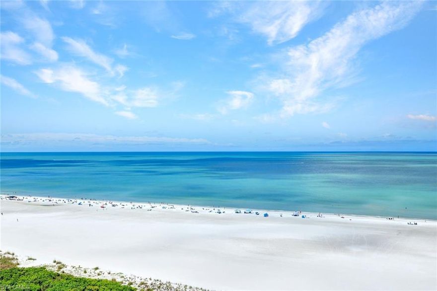 Rarely available penthouse in the sky with southwest facing views of the pristine white sandy beach and turquoise waters of the Gulf.  This 2 bedroom with 2 bathroom and 1/2 bath penthouse level unit is located in the Duchess Condominium directly on Marco Island's beachfront. Enjoy the sunny balcony and streaming natural light into the unit The open floor plan plan has split bedrooms with numerous updates from each bathroom to the kitchen. Both bedrooms have their own en-suite bath. This luxury condominium has numerous features including updated kitchen, bathroom updates, hurricane impact windows and stunning beach views. The penthouse unit provides for higher ceilings which gives a more open, spacious feel. While only a 2 bedroom condominium at this time, some with this floor plan have converted the unit into a 3rd bedroom/den.  Duchess Condominium offers easy accessibility to the unit from the under building garage and this unit offers a premium parking space with quick access to elevator. Only a short distance to the JW Marriott and all of it amenities.  Duchess boasts numerous amenities for residents such as social room, exercise room, guest suite, pickleball, sunny pool area, and easy access to beach.  Don't miss your chance to own the pinnacle of penthouse living on Marco Island's stunning beachfront.