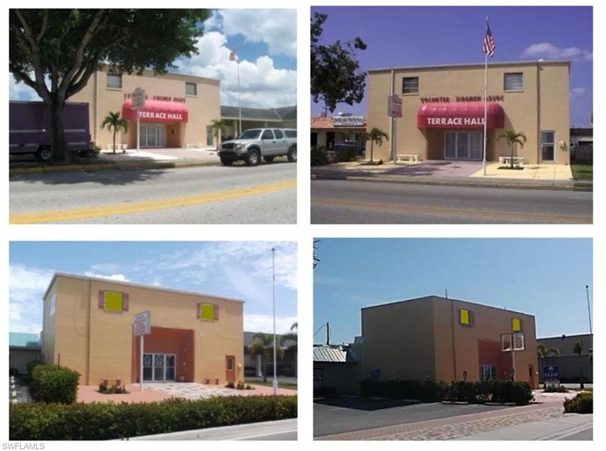 MAIN LOCATION!! Downtown Cape Coral on 47th Ter. 5920sf two floor building. Great opportunity for Sky Bar, Restaurant, Bakery, Night Club, Brewery and a lot more opportunities, in the heart of Downtown Cape Coral. Possible to split it in two units with plans ready to go. Unit one is 2,120sf plus 525sf patio right on 47th ter. Unit two is 2,600sf on the first floor, 525sf patio right on 47th ter. and 1,200sf on the second floor. Or you can use all 5,920sf as one business. High visibility with a lot of public parking across the street from Big John's Plaza. The seller is willing to do owner financing for the qualified buyer.
