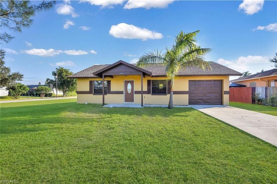 This home sits on a large corner lots with plenty of room. Just steps from St. John Neuman High Schools and only minutes from downtown Naples this 3 bedroom, 2 bath home will not stay on the market long for this price. Fresh paint in and out, new closet doors, new fans and a new dishwasher. The backyard has been recently cleared to show the homes spacious yard.