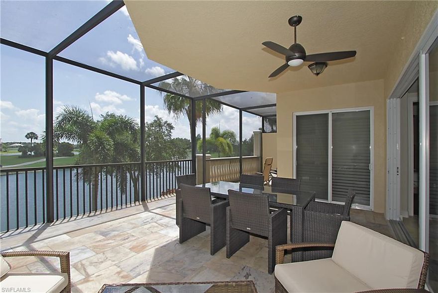 Million Dollar View of Vineyards North Golf Course in Vista Pointe luxury high rise! PRIVATE ELEVATOR! Gorgeous open floor plan 3 bedroom, 3 full and one half bath Bianco model. Freshly Painted, Plantation Shutters. What a Great Investment!  Relax and refresh at Vista Pointe. Easy maintenance-free lifestyle steeped in luxury. The recently expanded pool area at Vista Ponte now features cascading waterfalls, romantic bridges, sunshelves and a grotto to complete the tropical vacation setting.  Vineyards Country Club  offers optional private memberships complete with 36 holes of Championship Golf, 12 Har-Tru Tennis Courts, Pickle Ball, Bocce Courts and unbelievable dining!. The newly constructed Wellness Center with Salt Water Lap Pool , Resort Style Pool & Spa, top of the line work out equipment and so much more! Fiber Optic integration to support High Definition TV, next generation Internet, and carrier class telephone services included in quarterly assessments.