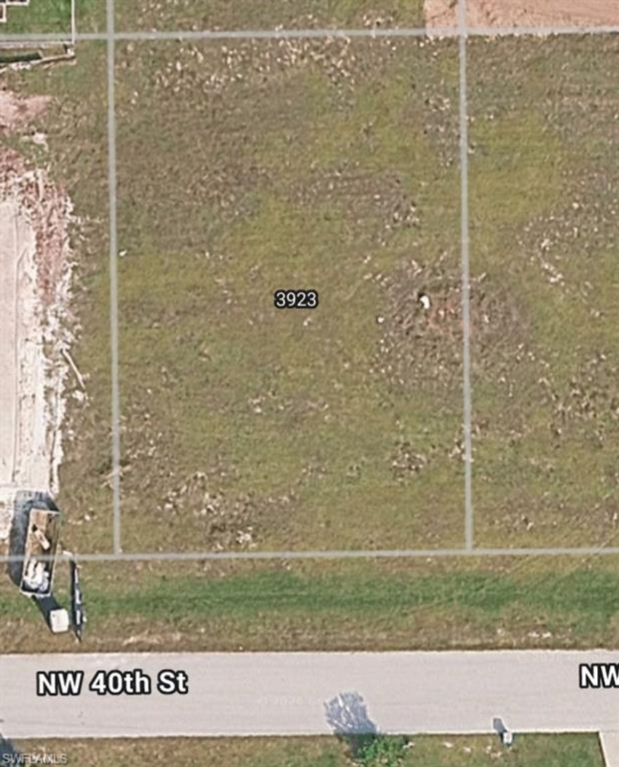 OPPORTUNITY KNOCKS IN NW CAPE CORAL! Here’s your chance to secure a standard residential homesite in one of the most desirable and rapidly growing areas of Northwest Cape Coral. Located just off OLD BURNT STORE ROAD, this fully cleared lot sits among a collection of NEW AND NEWER HOMES, creating an attractive neighborhood setting where quality construction continues to shape the area’s future. With new builds appearing throughout the surrounding streets, this is the kind of location buyers and builders are seeking when looking for a quiet residential setting with long-term upside. This property offers the flexibility to build now or hold as an investment while development continues to move steadily north and west in the Cape. Off-water lots like this remain one of the smartest ways to secure a foothold in Cape Coral without paying the premium price and higher taxes that waterfront properties command. Many local residents choose this strategy—owning an off-water home while keeping their boat on a trailer or at a nearby marina, allowing them to enjoy the same incredible waterways without the added carrying costs of waterfront ownership. Cape Coral is world famous for its more than 400 miles of canals and endless opportunities for boating, fishing and waterfront recreation. While a quarter of those canals lead directly to the Gulf of Mexico, the beauty of living in this part of the city is that you’re just minutes from several public boat ramps and marinas that put you quickly into open water. From nearby BURNT STORE MARINA, boaters can easily reach CHARLOTTE HARBOR, BOCA GRANDE PASS, CAYO COSTA, CABBAGE KEY and the legendary fishing grounds of MATLACHA PASS. Anglers from around the world come to these waters in search of tarpon, snook and redfish. Beyond the water, NW Cape continues to attract buyers because of its relaxed pace, larger homesites and beautiful newer construction homes. The area is close to CORAL OAKS GOLF COURSE, local parks, schools, shopping, dining and everyday conveniences, while still maintaining the peaceful residential feel that so many people are seeking when they move to SW Florida. Another exciting factor for this location is its proximity to the future SEVEN ISLANDS PROJECT, a planned waterfront destination that is expected to bring restaurants, boutique shops, marinas, waterfront boardwalks, kayaking access and a variety of entertainment options to the Northwest Cape area. This large-scale redevelopment is designed to become a signature waterfront gathering place for residents and visitors alike, adding long-term value and vibrancy to the surrounding neighborhoods. Build your dream home, hold as a long-term investment, or secure a piece of Southwest Florida while prices remain favorable. Cape Coral continues to be recognized as one of the country’s top destinations for waterfront lifestyle, affordability and quality of life. City notation of tortoise nest, but to verify and do their own due diligence. NO verbal offers.