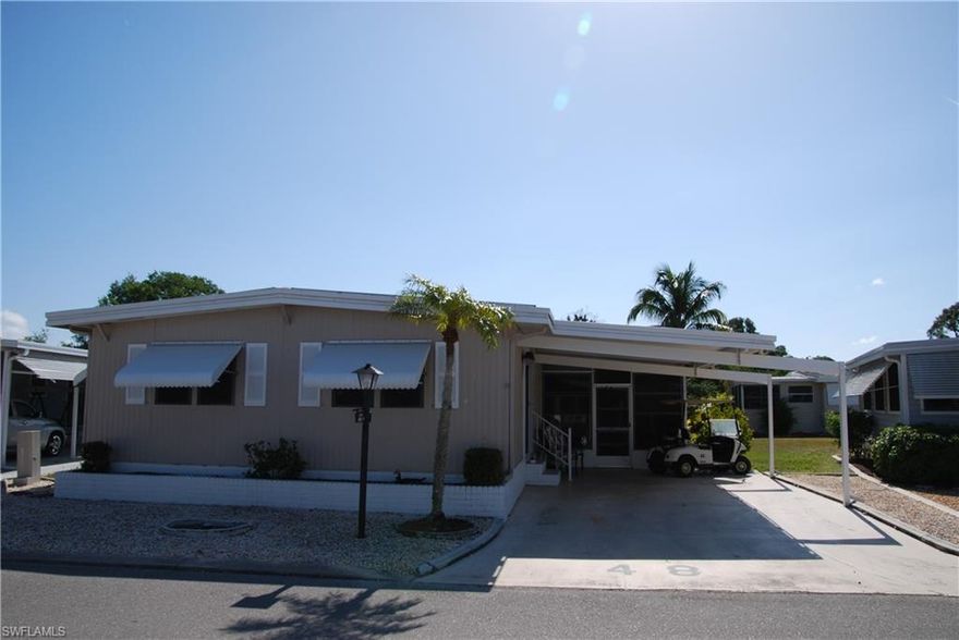 H1672  - Pet Section Home In Six Lakes Country Club.  Nice updated flooring throughout.  Granite countertops in the kitchen with new backsplash.  Updated sliders with blinds between panes.  Freshly painted exterior.  This home is located on the perimeter of the community with a great eastern view from the back patio.  This is a great home for a dog up to 30 lbs.  Golf cart will convey with the sale.  Seller will also be passing along the remainder of his 2021 single golf membership that is good through December 2021.  Six Lakes Country Club is a premier co-op community offering an 18 hole executive golf course, putting green, tennis courts, pro-shop, restaurant, community pool and spa, exercise room, pickle ball, shuffle board, billiards, library, shows, happy hours, dances, cards, clubs and many activities. Six Lakes offers something for everyone.