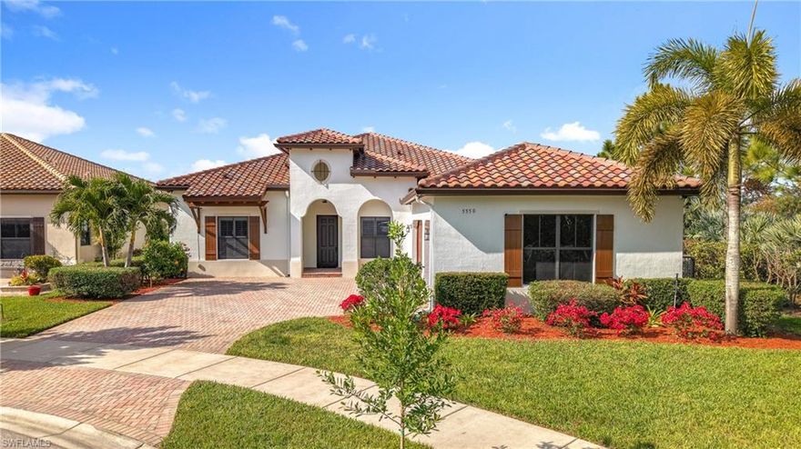 - FULLY furnished one-story Chesbro estate on a quiet Cul-De-Sac with lakefront views. 4 bedrooms, 3.5 baths, 3-car side-entry garage, 3,086 sq. ft. of interior living space (3,622 sq. ft. total). Brand-new 2025 roof, upgraded gutters, and fresh exterior paint provide long-term peace of mind.

Interior highlights include IMPACT-RATED windows and doors, plantation shutters, wood-plank porcelain flooring, and coffered/volume ceilings. Gourmet chef’s kitchen features dual ovens, induction cook top, stainless appliances, custom cabinetry with under-cabinet lighting, granite counters, walk-in pantry, and large island.

The primary suite boasts a lake-view sitting area, custom his-and-hers closets with soft-close drawers, and spa-style bath with glass shower and natural stone floor. Flexible room may be a den, office, or bedroom. Additional UPGRADES include NuTone central vacuum with hoses, custom window seats, TVSS house surge protection, 2 Nest thermostats, 3 air purifiers, security system with cameras, and epoxy garage flooring.

Outdoor living flows to screened lanai, extended brick paved patio, and fenced lakefront yard, great for entertaining.

Ave Maria amenities: clubhouse, resort-style pools, fitness center, tennis & pickle ball courts, water park, dog park, scenic trails, and Town Center shopping/dining. Education includes private K-8 school, Catholic university, and new public K-8 school opening in August.

A rare opportunity to own a fully furnished, upgraded, move-in-ready luxury home in Ave Maria.