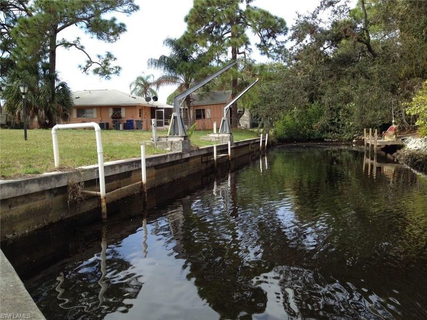 Lowest priced Gulf Access lot West of 41. Outstanding Value! 75' Canal frontage lot with direct access to the Imperial River with easy access to the Gulf of Mexico. Build or commission your own custom dream home on this large lot with existing water and sewer connections. Quiet, transitional community with newer homes being built in the area, surrounded by mature landscaping. Conveniently located west of US-41 with easy access to Barefoot Beach, Bonita Beach and Lovers Key and just minutes to both casual and fine dining alike with unlimited shopping at Mercato, The Promenade and Coconut Point Mall. Adjacent lot available by same owner for package deal.