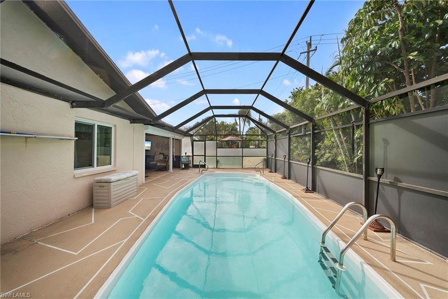 Welcome to one of the best valued Pool Home for sale in San Carlos Park! CITY WATER. This well-maintained pool home is situated on an oversized corner lot in the heart of Southwest Florida, offering exceptional space, functionality, and convenience. Ideally located near US-41 and I-75 with quick access to Miromar Outlets, Coconut Point Mall, Gulf Coast Town Center, the Gulf beaches, and Southwest Florida International Airport.

This home features tile flooring throughout, a split-bedroom floor plan, and two spacious living areas ideal for both everyday living and entertaining. The interior offers generously sized bedrooms, an updated kitchen with granite countertops and maple cabinetry, and modernized bathrooms with a clean, refreshed feel. Pocket sliding glass doors open to a screened lanai and private pool area, creating the perfect indoor-outdoor Florida lifestyle.

Major upgrades provide peace of mind, including a new roof (2023), new A/C (2023), hurricane-impact windows and doors, manual shutters, and an electric hurricane shade for the lanai. The property is also equipped with a whole-home Briggs & Stratton generator connected to a buried 500-gallon tank. Additional improvements include new pool cage screens, a new garbage disposal (2025), and a new hot water heater (November 2025).

A rare opportunity to own a solid, spacious, and upgraded pool home at one of the most attractive price points in the neighborhood.