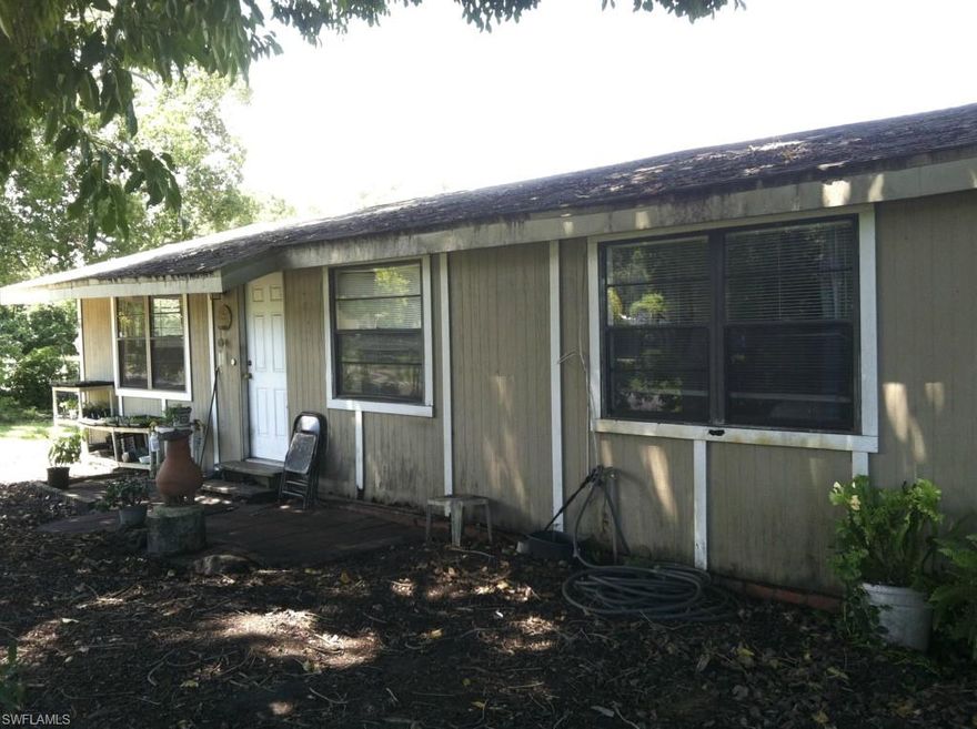 Great value for this charming 2 bedroom, 2 bathroom home located in a quiet neighborhood between SR-82 and Palm Beach Blvd.  Giant mature trees provide great shade throughout the yard, providing perfect conditions for gardening.  Would make a great starter home or rental property.  This is a potential Short Sale.
