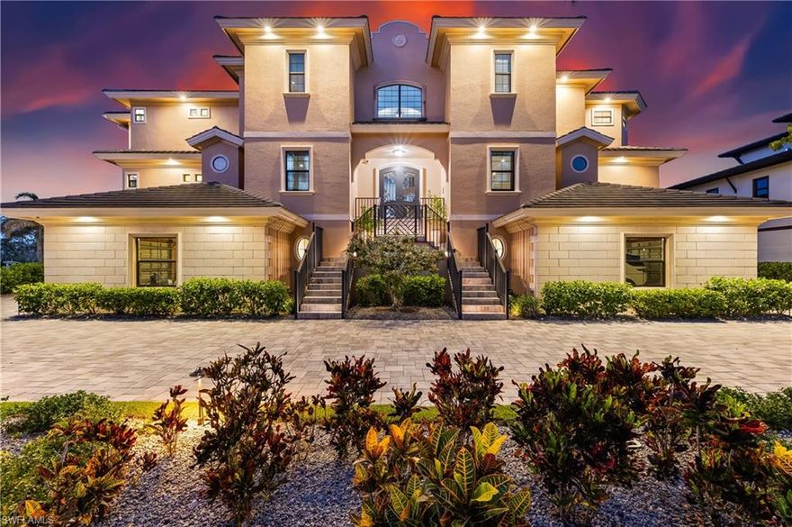 WATERFRONT LIVING AT ITS FINEST....Masterful design & coastal contemporary are uniquely embodied in this luxurious estate on a private island in Jonathan Harbour. Spanning over 13,000 SF, this magnificent waterfront residence is a haven for gazing at bay front views from multiple vantage points. Whether its the gourmet kitchen featuring premium custom cabinetry, quartz counters, large peninsula island breakfast bar, walk-in hidden pantry and stainless appliances; or the two-story sophisticated dining room with volume ceilings and windows; or the cozy great room allowing you to entertain in style while guests spill out to the outdoor living area with built-in BBQ grill + gas fireplace; this 5B/6.5BA home defines true modern day elegance.  The fully furnished, multi-level home includes an elevator; exercise room; den; home office; extra large laundry/utility room; pool; spa; gas fire pit; oversized 5-car garage and a non-conforming lower level with 2 bedrooms, full bath, full size kitchen, great room and an impressive full size bar -- allowing space and privacy for the long-term out of town guests. The primary suite features breathtaking sunrise views on its large private balcony, opulent his/her en-suites and dual custom closets. Additional private guest suites - all include en-suite baths, generous closets and bay views as well. Nestled along the serene shores of Connie Mack Island, this stunning coastal retreat comes with two large boat slips w/ lifts (27k lb + 10k lb) with direct access to the Bay and Gulf in minutes. Truly a boater's paradise perfectly situated near Sanibel and Captiva Island. If you are pursuing the ultimate Southwest Florida Coastal Lifestyle....we invite you to view this exclusive waterfront property.